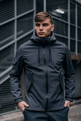 Чоловічий костюм Softshell хакі демісезонний Intruder. Куртка чоловіча , штани утеплені + Ключниця, фото 3
