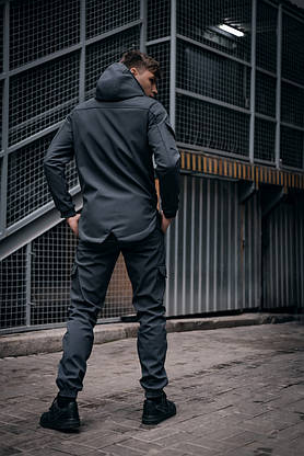 Чоловічий костюм Softshell хакі демісезонний Intruder. Куртка чоловіча , штани утеплені + Ключниця, фото 2