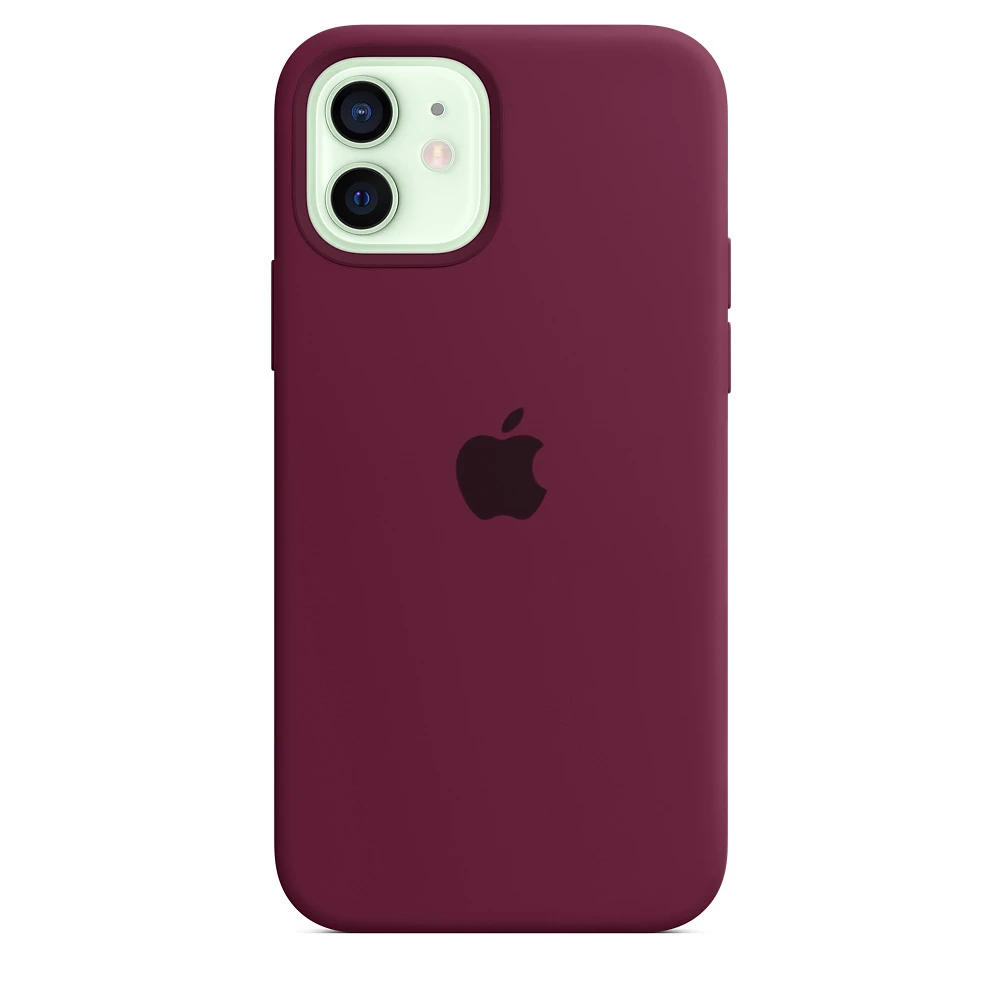 Чохол Silicone case для IPhone 12 Marsala марсала