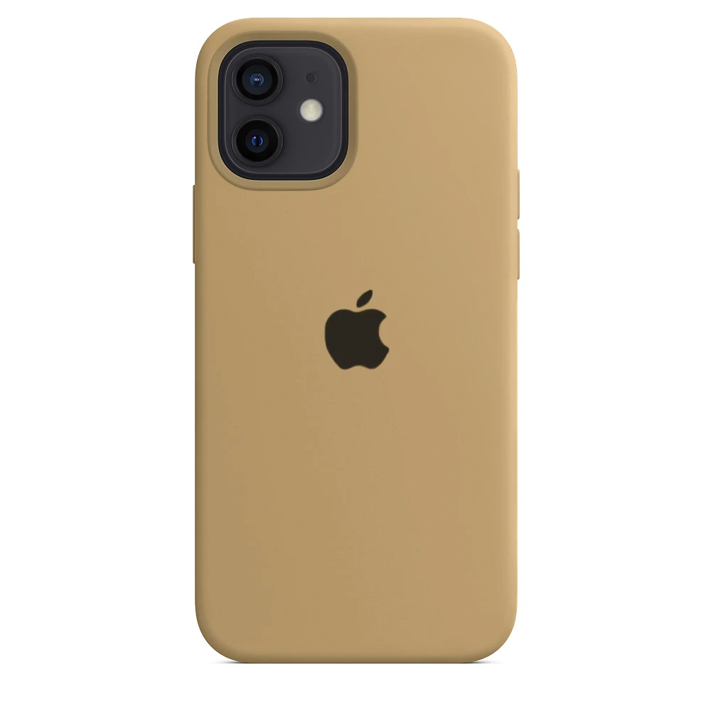 Чохол Silicone case для IPhone 12 Gold пісочний