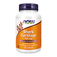 Акулій хрящ Now Foods Shark Cartilage 750 мг 100 капсул