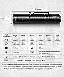 Ліхтар Wuben C3 (1200LM, Osram P9 LED, USB Type-C, IP68, Акумулятор 18650*2600mAh), фото 10