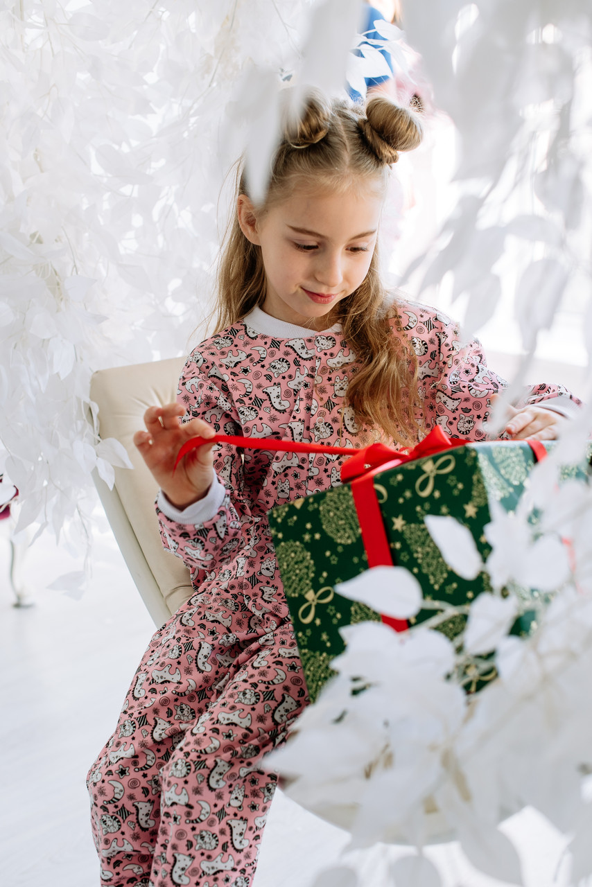 Піжама дитяча з кишенею на попі SweetJama Kids "Рожеві Єдиноріжки"