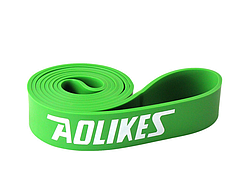 Гумова петля експандер для турніка та фітнесу (стрічка силова) AOLIKES 2080 * 4,5 * 45 мм зелений 01388