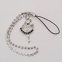 Брелок Балерина Білий Метал