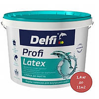 Краска интерьерная латексная Delfi Profi Latex мат белый 1,4 кг