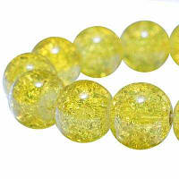 Бусини Біте Скло Жовте 12 мм/67шт УТ0018913