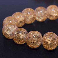 Бусини Біте Скло Жовтогарячий 12 мм/67шт УТ0019163