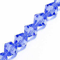 Бусини Гранені Біконус, Блакитний, 6 мм/54шт УТ0029312