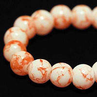 Бусини Офарбований мармур, Жовтогарячий, 4 мм/200шт УТ0005796