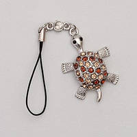 Брелок Тортіла Коричневі Стрази