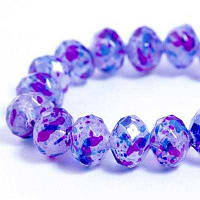 Бусини Лак Офарш, Рондель, Темно-фіолетовий, 6х5мм, 100 шт. УТ0030952