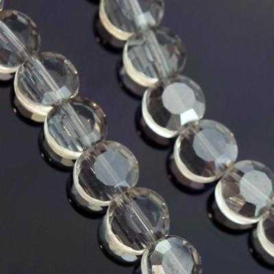 Бусини круглі плоскі, Сірий, 6х4мм, 72 шт./нитка УТ000007008, фото 1