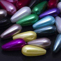 Бусини акрил глянець, мікс, 33х12,5 мм (10 шт.) УТ0017595