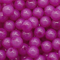 Бусини акрил 6 мм 450 шт. желе темно-рожевий