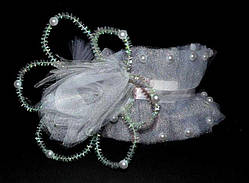 Обруч для волосся фатин квітка намистини під перли