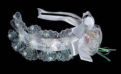 Обруч для волосся фатин п'ять бантиків