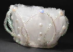 Корона фатин (9 см), троянда, кольоровий дощик, намистини 21_4_62