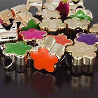 Бусини акрил емаль шарми, квітка, 13х12х9мм (10 шт.) УТ0002651