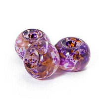 Бусини Лак, Рондель, Індиго, 12~13х9мм, 5 шт., УТ0030437