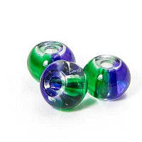 Бусини Лак, Рондель, Темно-синій, 12~13х9мм, 5 шт., УТ0030443