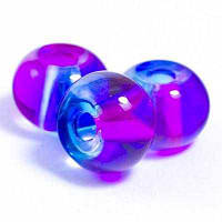 Бусини Лак, Рондель, Фіолетовий, 12~13х9мм, 5 шт., УТ0028952