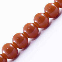 Бусини скло100 шт. жовтогарячий 8мм УТ0027379