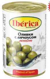 Оливки з анчоусом 280г Iberika (1/12)