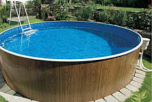 Басейн каркасний круглий Azuro 3.6 х 1.2 м Wood морозостійкий, фото 4