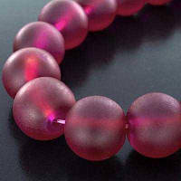 Бусини скло матові 6 мм 140 шт. червоні УТ000003286