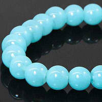 Бусини пофарбовані "желе", 4 мм, блакитні (200 шт) УТ0002104