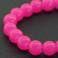 Бусини пофарбовані "желе", 6 мм, малиновий (136 шт) УТ000007177