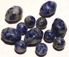 Бусини ЛАЗУРИТ, гранні, мікс 8х12 мм, 7 мм (46 шт.) 5_30_7а1