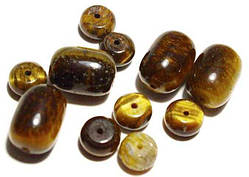 Бусини ТИГРОВИЙ ГЛАЗ, мікс 8х12 мм, 7х3мм (46 шт.) 5_30_13а2