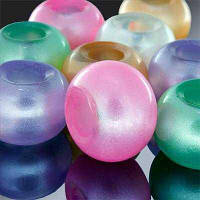 Бусини скл лак, 15х10мм, мікс (5 шт.) УТ0002375