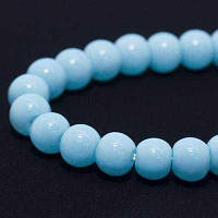 Бусини скл, екофарба, 4 мм, блакитний (100 шт.) УТ0024632