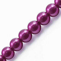 Бусини скло (перли), глянсові, круглі, 10 мм, камелія (85 шт.) УТ0027912