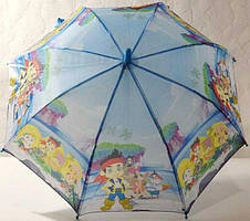 Парасолька дитяча пірат 80 см 8 спиць напівавтомат блакитною