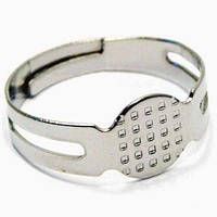 Основа для кілець 10 шт. розмір регулюється колір платина