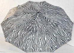 Парасолька від дощу Зебра 115х61 см Автомат Антивітер Чорно-біла