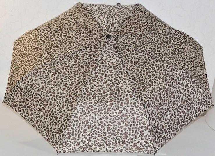 Парасолька тигрова 100 см автомат бежева з темно-коричнева та чорна, фото 1