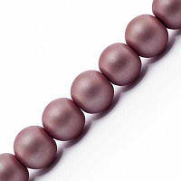 Бусини скляні під перли матові, 10 мм, індійський червоний (85 шт.) УТ000008021