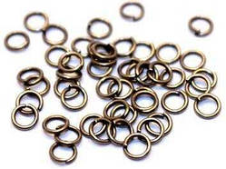 Колічки з'єднувальні голдфілд, Колір: Ант. бронза, Розмір: 3х0,8 мм, 25 г (ок. 500 шт.) 24_2_8а3
