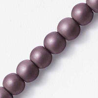 Бусини скляні під перли матові, 4 мм, індійський червоний (215 шт.) УТ000008023