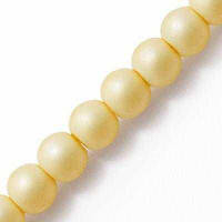 Бусини скляні під перли матові, 4 мм, світло-жовтогарячий (215 шт.) УТ000007828