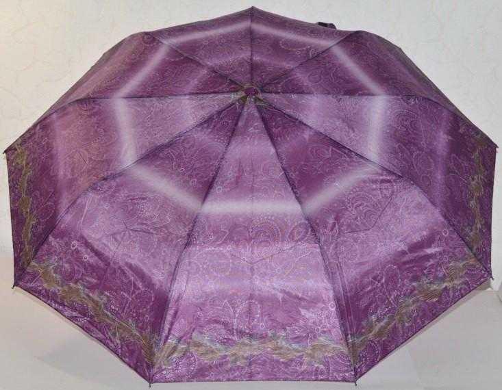 Парасолька напівавтомат 113 см малинова з бежевим, фото 1