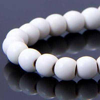 Бусини Синтет Бірюза кругл 4 мм, Білий, 110 шт./нитка, (50000007155)