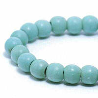 Бусини Синтет Бірюза кругл 4 мм, Блакитний, 110 шт./нитка, (УТ000007156)