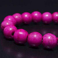 Бусини Синтет Бірюза кругл 4 мм, Рожевий, 110 шт./нитка, (УТ0003304)