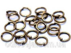 Колічки з'єднувальні голдфілд, Колір: Бронза, Розмір: 7х0,8 мм, 25 г (ок. 200 шт.) 24_2_63а1
